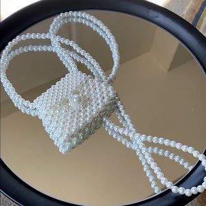 SOLD ***Adorable and chic pearl mini bag